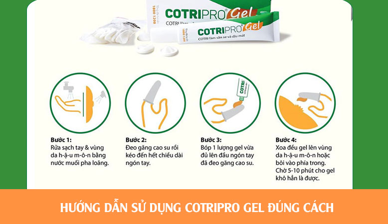 Hướng dẫn sử dụng Cotripro gel đúng cách