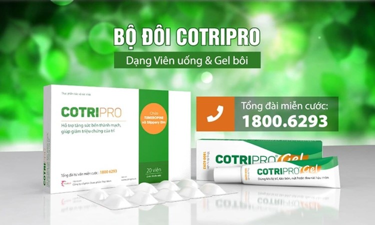 Kết hợp bộ đôi CotriPro giúp co búi trĩ, giảm khó chịu do trĩ gây ra 1